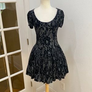 Vintage 🖤🥀  Y2K Betsey Johnson Black Lace Velvet Jacquard Dress, NWOT